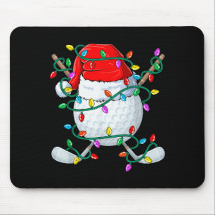 Alfombrilla De Ratón Golf de Navidad Xmas Santa Srts Sombrero Golfista