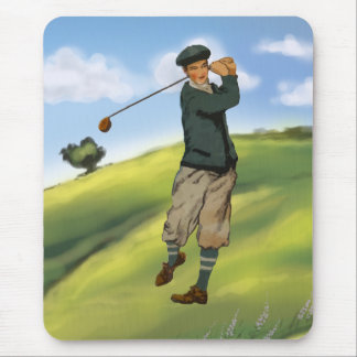 Alfombrilla De Ratón Golf del golfista de la apariencia vintage