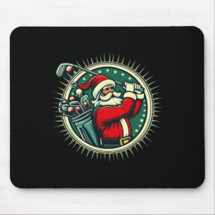 Alfombrilla De Ratón Golf Oh Christmas Tee Santa Claus Golfista Vintage