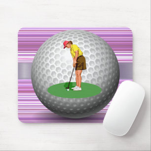 Alfombrilla De Ratón Golfer Ball Golf Stripe Mouse Pad! Pad del ratón