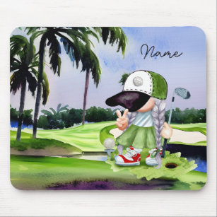 Alfombrilla De Ratón Golfer está jugando golf en la plataforma de ratón