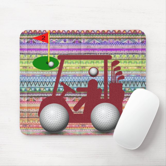 Alfombrilla De Ratón Golfer Golf Cart Mouse Pad! Pad del ratón (Con ratón)