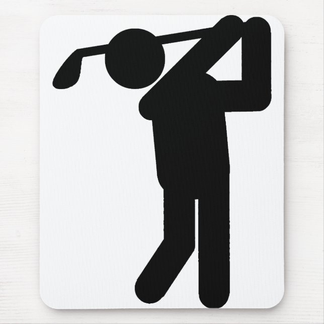 Alfombrilla De Ratón Golfer masculino - Símbolo de golf (Frente)