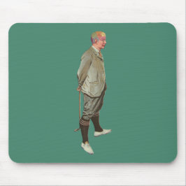 Alfombrilla De Ratón Golfista de la cabeza de la frenología del vintage