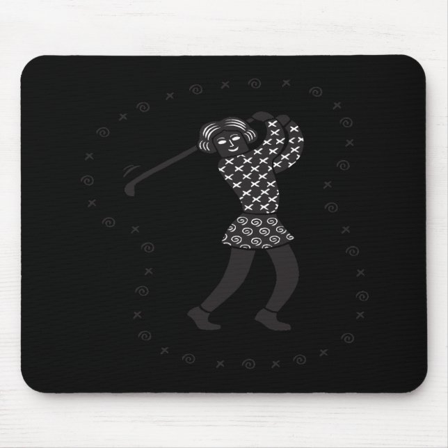 Alfombrilla De Ratón Golfista de la mujer (Frente)