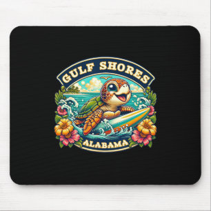 Alfombrilla De Ratón Golfo de Alabyma Cute Sea Turtle Surfing