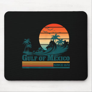Alfombrilla De Ratón Golfo De México Desde 1672 Vintage Sunset Beach T-