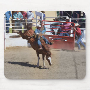 Alfombrilla De Ratón Golpeando a Bronco y Rodeo Vino #Gift