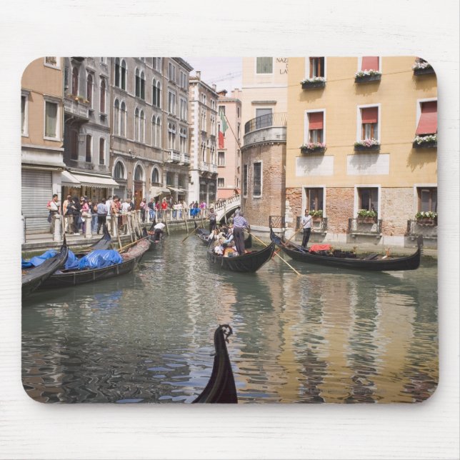 Alfombrilla De Ratón Góndolas en un canal, Venecia, Italia (Frente)