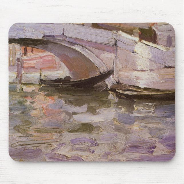 Alfombrilla De Ratón Góndolas por John Singer Sargent, arte impresionis (Frente)
