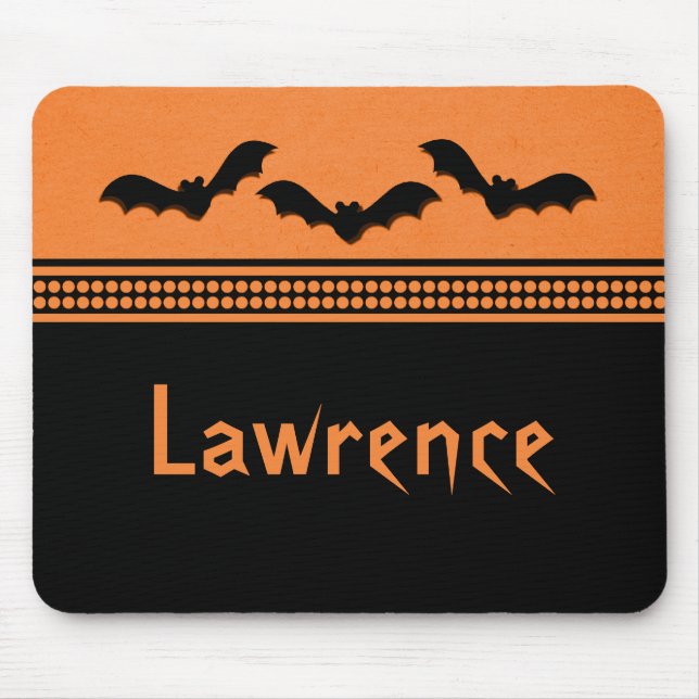 Alfombrilla De Ratón Gone Batty Halloween Mousepad, Naranja (Frente)