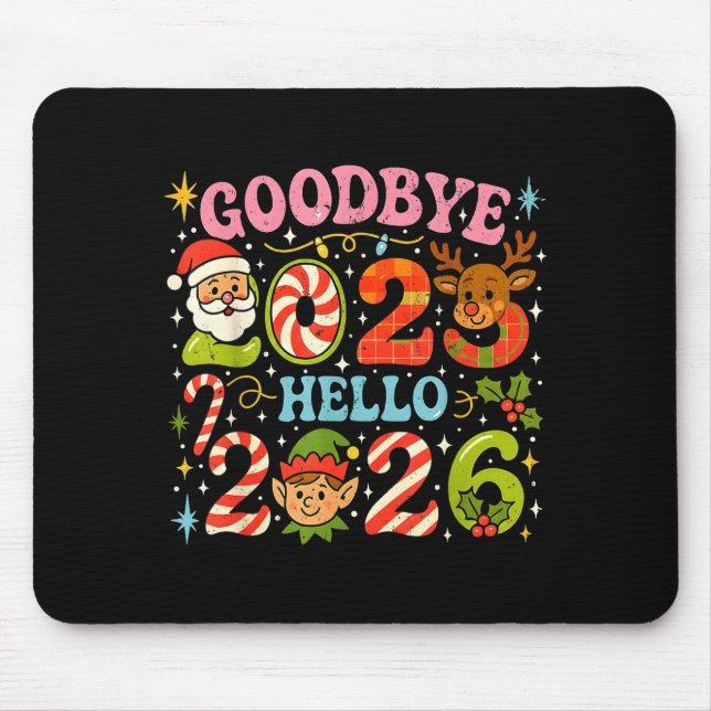 Alfombrilla De Ratón Goodbye 2025 Hello 2026 Cute Christmas New Year  (Frente)