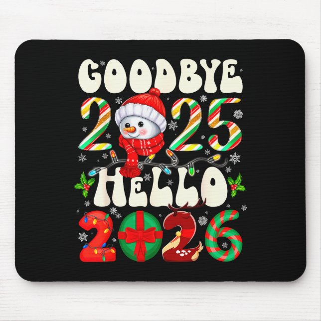 Alfombrilla De Ratón Goodbye 2025 Hello 2026 Merry Christmas Happy New  (Frente)