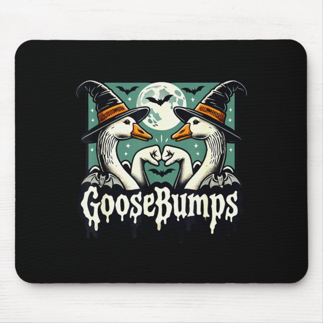 Alfombrilla De Ratón Goose Bumps Goosebumps Funny Geese Fist Bump Hallo (Frente)