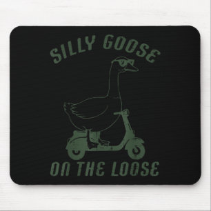 Alfombrilla De Ratón Goose Silly On The Loose Scooter Funny Animal Men