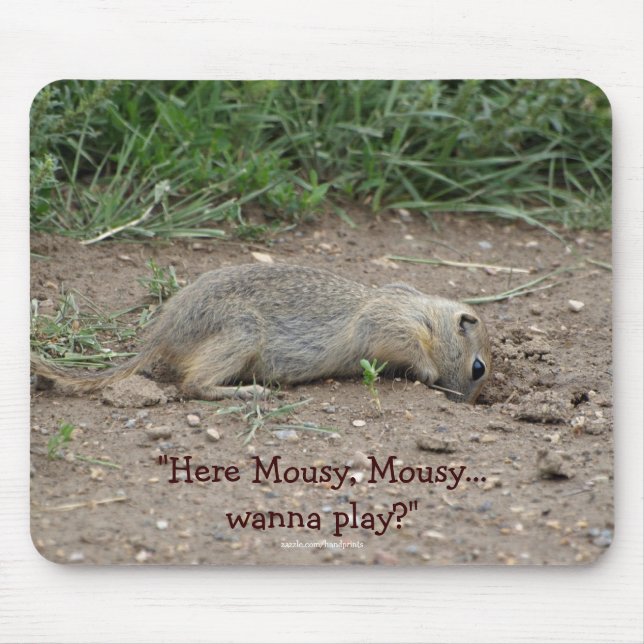Alfombrilla De Ratón Gopher gracioso, Prairie Dog Wildlife Mousepad (Frente)