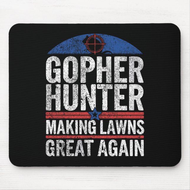 Alfombrilla De Ratón Gopher Hunter Haciendo Que Los Céspedes Sean Grand (Frente)