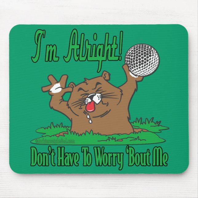 Alfombrilla De Ratón Gopher y la pelota de golf (Frente)