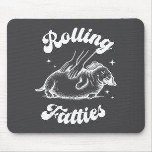 Alfombrilla De Ratón Gorditos Rodantes Perro Dachshund Marihuana Amor P