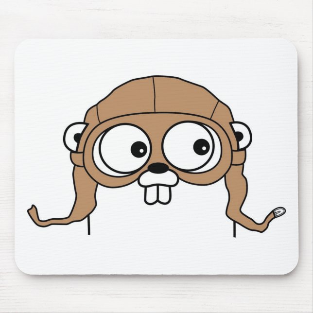 Alfombrilla De Ratón Gordon el Gopher Mousepad de Golang (Frente)