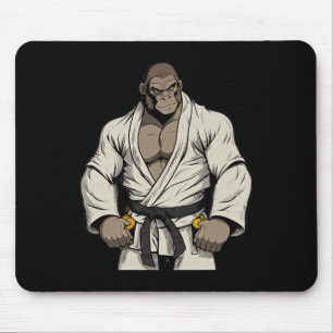 Alfombrilla De Ratón Gorila En Keikogi - Karateka Japonés