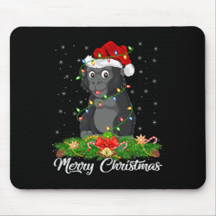 Alfombrilla De Ratón Gorilla Animal Lover Coincide Con Santa Hat Gorill