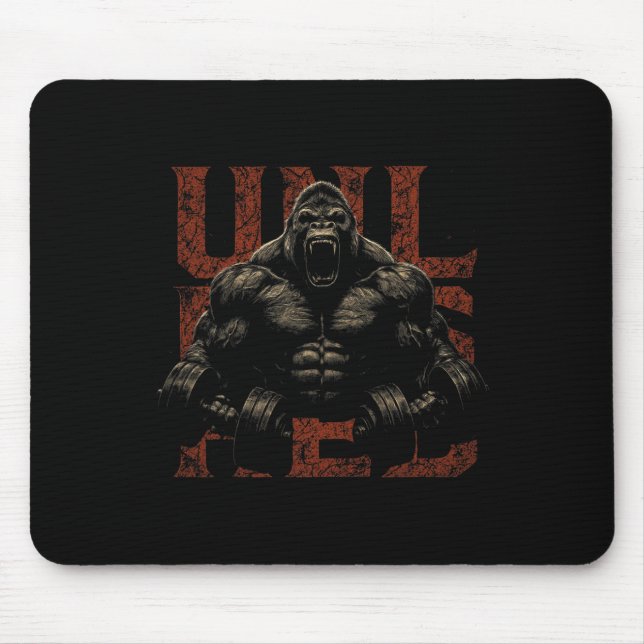 Alfombrilla De Ratón Gorilla Monkey Gym Wear Bodybuilding Workout Motiv (Frente)