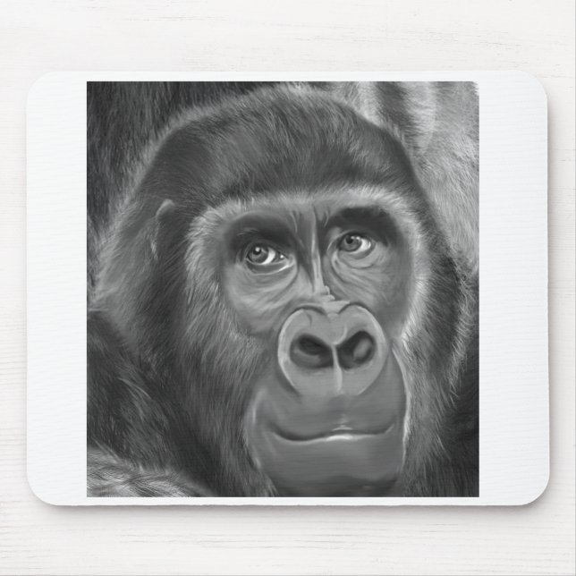 Alfombrilla De Ratón Gorilla sucking fingers MousePad2  指しゃぶりのゴリラトートバッグ (Frente)