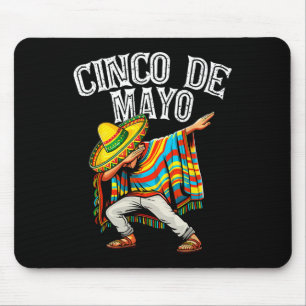 Alfombrilla De Ratón Gorra Cinco De Mayo Dabbing Mexicano Poncho Sombre