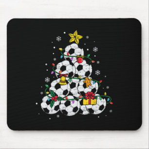 Alfombrilla De Ratón Gorra de árbol de Navidad de fútbol Santa Xmas dep