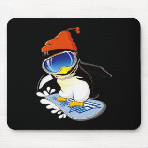Alfombrilla De Ratón Gorra De Invierno De Surfista De Snowboard En Ping