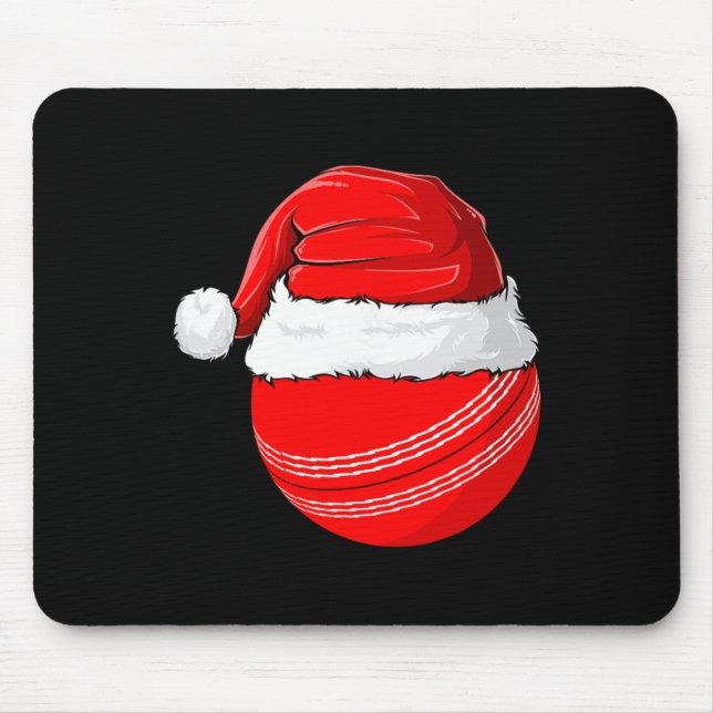 Alfombrilla De Ratón Gorra de Santa de Navidad Cricket  (Frente)