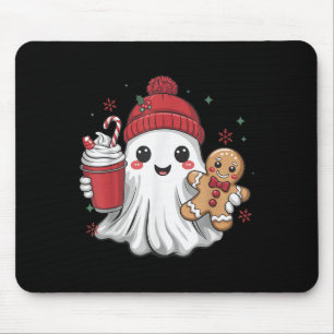 Alfombrilla De Ratón Gorra Retro Fantasma Navidad Holiday Xmas Café G