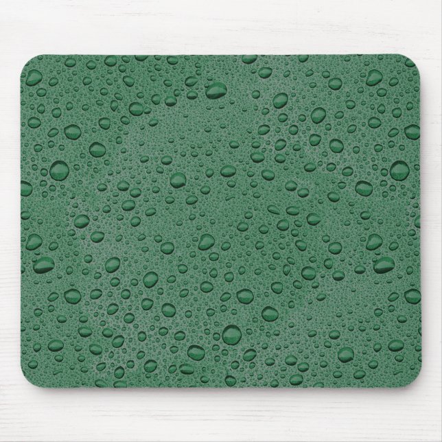Alfombrilla De Ratón Gotas de agua verde (Frente)