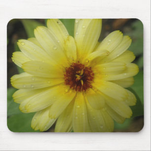 Alfombrilla De Ratón Gotas de lluvia amarillas Marigold Mousepad