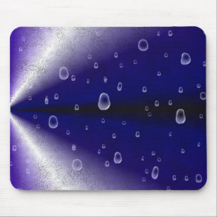 Alfombrilla De Ratón Gotas de lluvia en el arcoiris morado