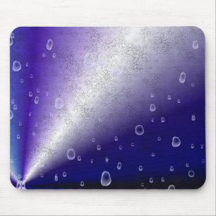 Alfombrilla De Ratón Gotas de lluvia en el arcoiris morado