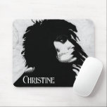 Alfombrilla De Ratón Goth Goddess Woman Portrait Iconic Fashion Art<br><div class="desc">This original art piece is inspired by the fashion and music of the goth,  post punk scene. The strong contrast of black and white was achieved by using a scratch board.</div>