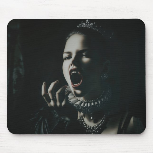 Alfombrilla De Ratón Gothic Vampire Queen Mouse Pad – Dark Fantasy Desk (Frente)