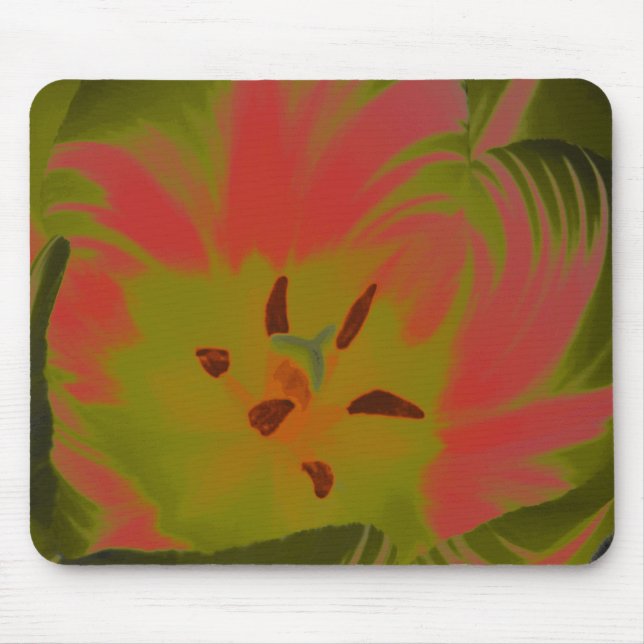Alfombrilla De Ratón Gótico Gloomy Red Tulip Mousepad (Frente)