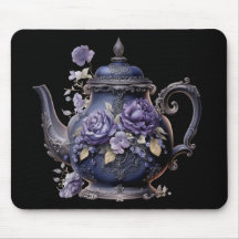 GÓTICO PURPLE ORNATE VICTORIAN TEA KETTLE
