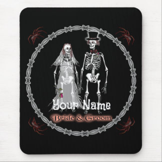 Alfombrilla De Ratón Gótico Skeleton Boda Mouse Pad