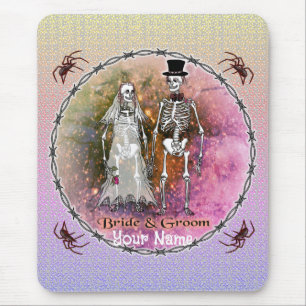 Alfombrilla De Ratón Gótico Skeleton Boda Mouse Pad