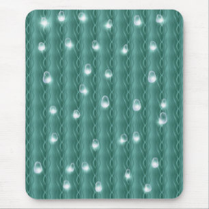 Alfombrilla De Ratón Gotitas de lluvia en metal verde