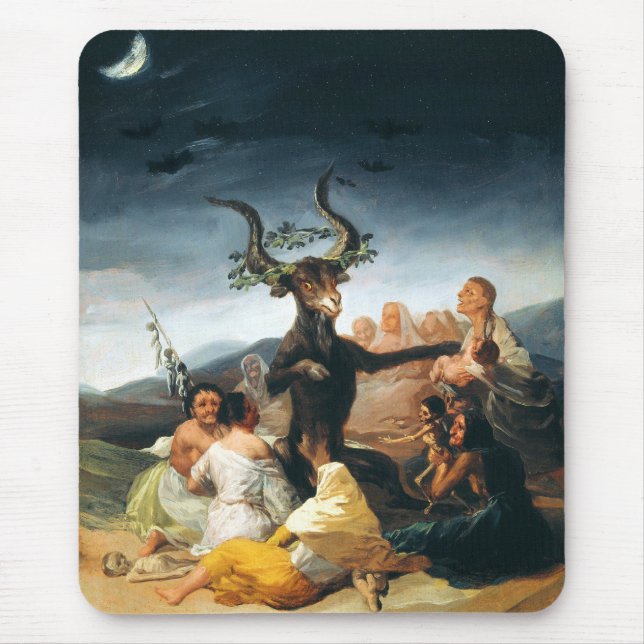 Alfombrilla De Ratón Goya bruja almohadilla del ratón sabbath (Frente)