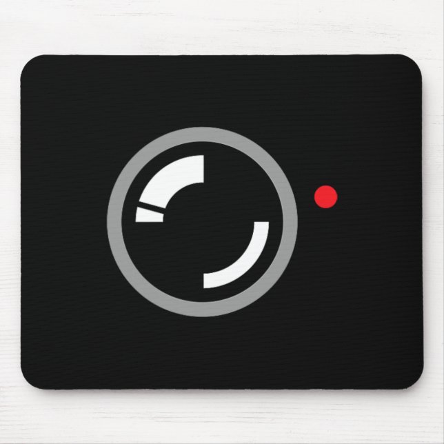 Alfombrilla De Ratón Grabación secreta de video graciosa cámara Hallowe (Frente)