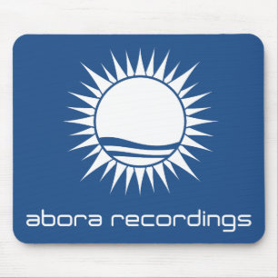 Alfombrilla De Ratón Grabaciones Mousepad Blanco-en-Azul de Abora