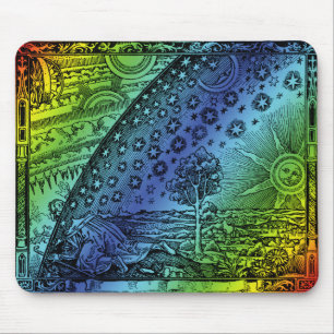 Alfombrilla De Ratón Grabado de Flammarion Cielo y Tierra