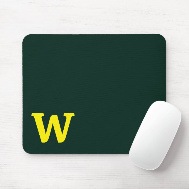 Alfombrilla De Ratón Grabado inicial amarillo brillante moderno (Con ratón)