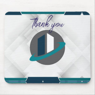 Alfombrilla De Ratón Gracias & Logo blanco